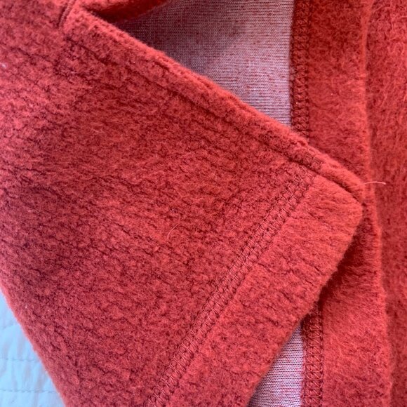 New Soft Surroundings Orange Fleece Cuddle Pullover PXL - Picture 11 of 12